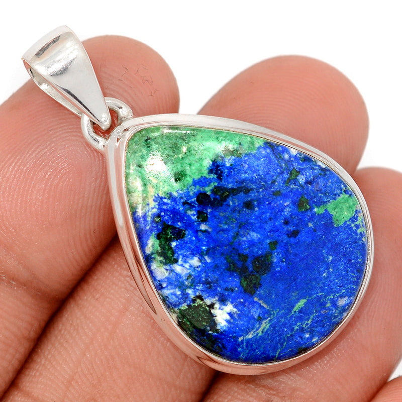 1.6" Azurite In Malachite Pendants - AZUP853