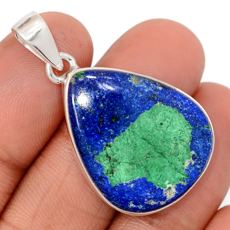 1.6" Azurite In Malachite Pendants - AZUP854