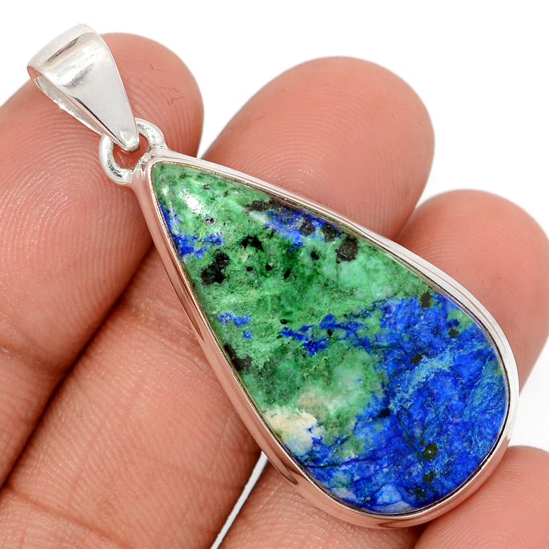 2" Azurite In Malachite Pendants - AZUP855