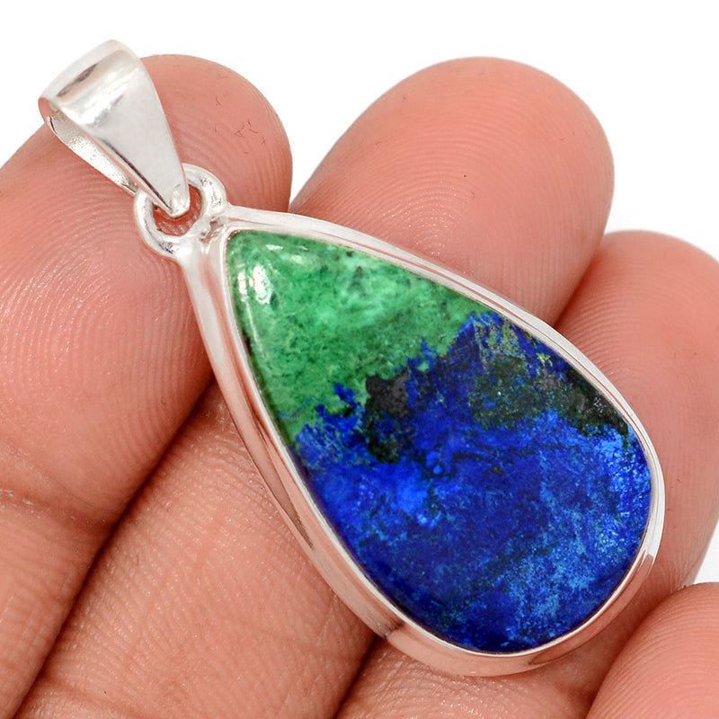 1.7" Azurite In Malachite Pendants - AZUP857