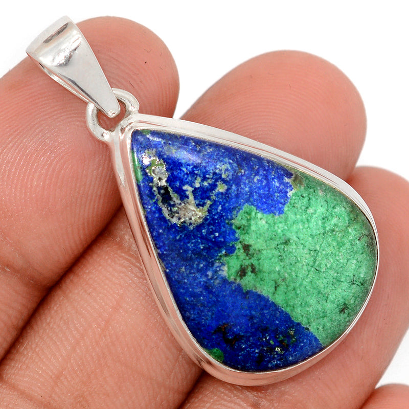 1.6" Azurite In Malachite Pendants - AZUP867