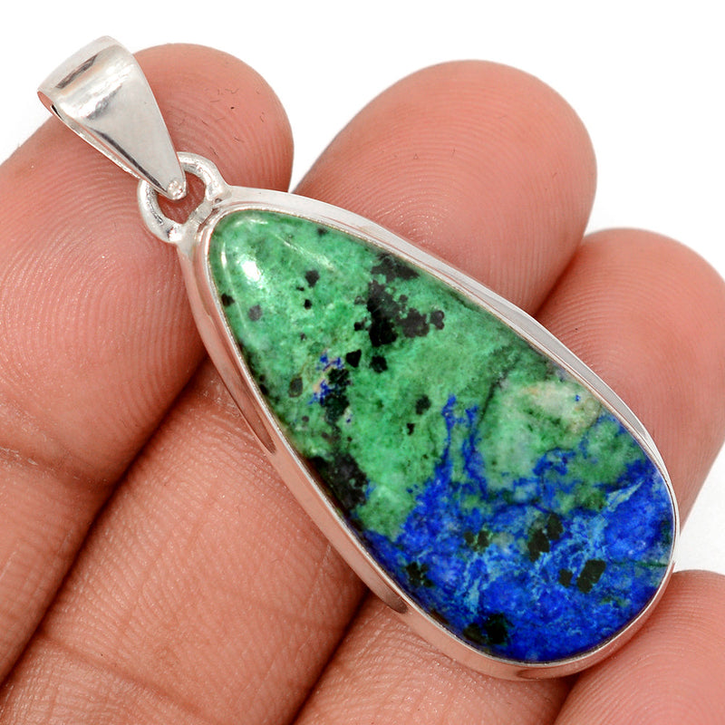 1.8" Azurite In Malachite Pendants - AZUP870