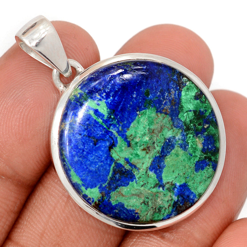 1.6" Azurite In Malachite Pendants - AZUP871