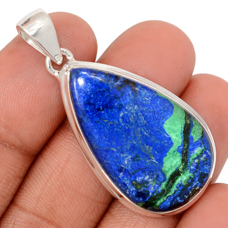 1.8" Azurite In Malachite Pendants - AZUP873