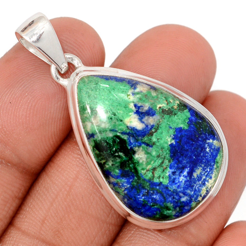 1.7" Azurite In Malachite Pendants - AZUP878