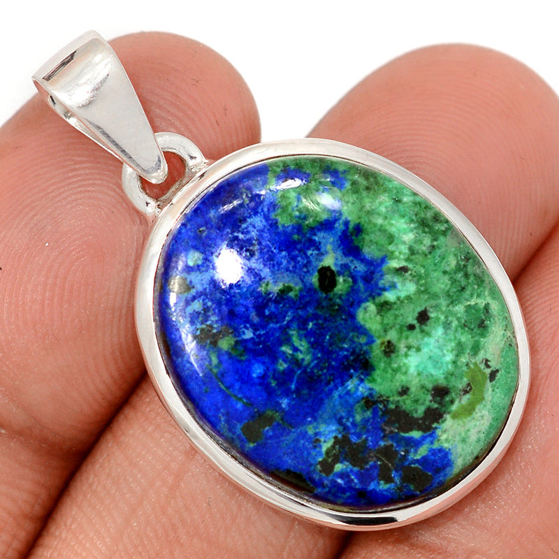 1.5" Azurite In Malachite Pendants - AZUP879