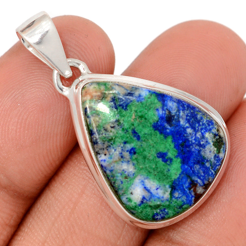 1.5" Azurite In Malachite Pendants - AZUP880