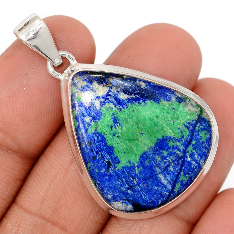 1.7" Azurite In Malachite Pendants - AZUP885