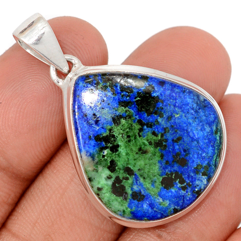 1.5" Azurite In Malachite Pendants - AZUP890