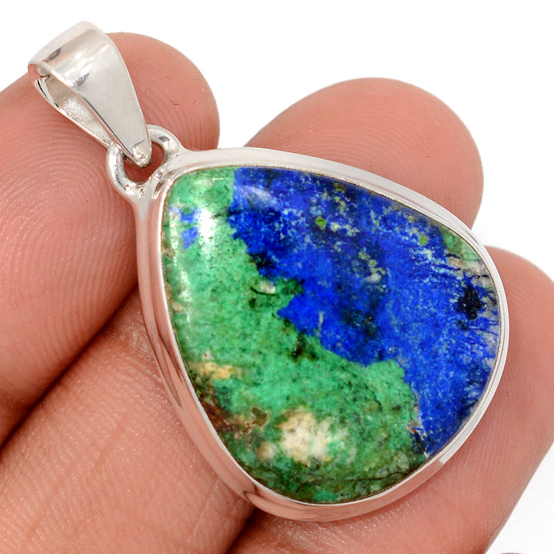 1.6" Azurite In Malachite Pendants - AZUP901