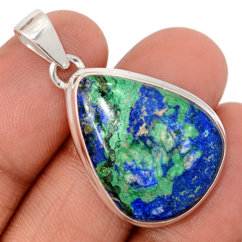 1.5" Azurite In Malachite Pendants - AZUP906