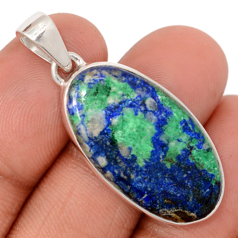 1.6" Azurite In Malachite Pendants - AZUP909