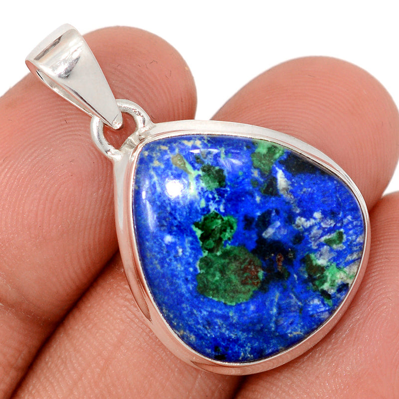 1.3" Azurite In Malachite Pendants - AZUP913