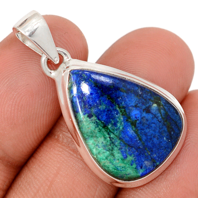 1.3" Azurite In Malachite Pendants - AZUP915