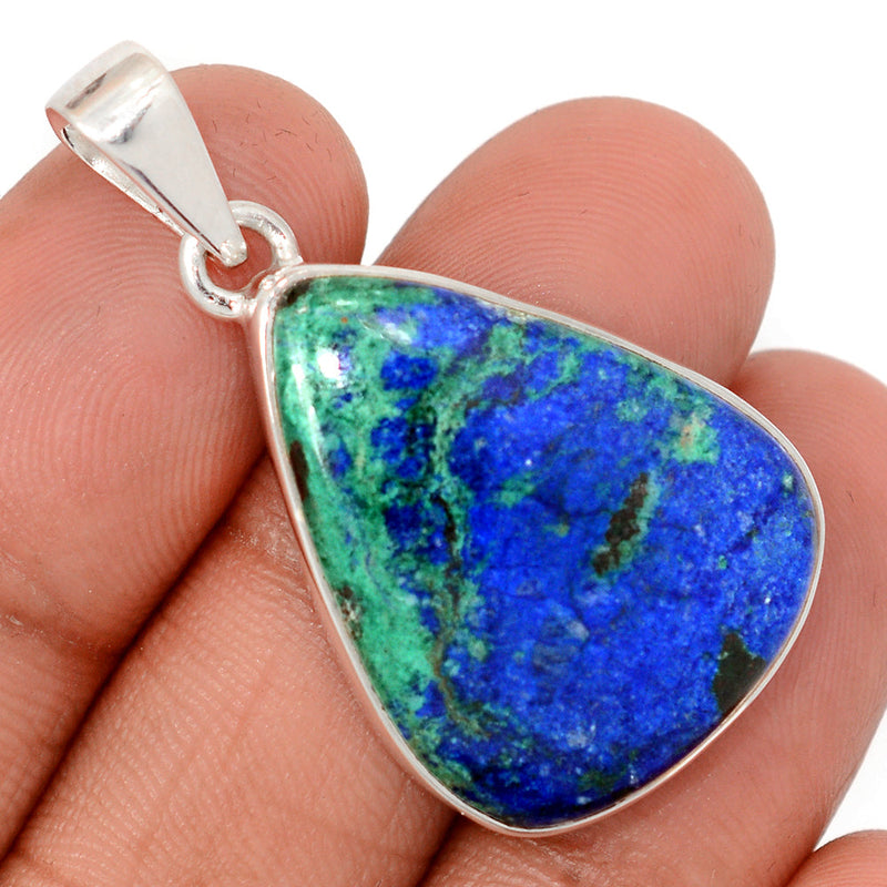 1.6" Azurite In Malachite Pendants - AZUP919