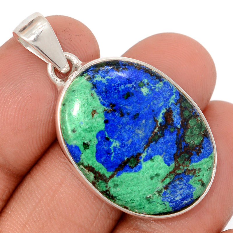 1.6" Azurite In Malachite Pendants - AZUP926