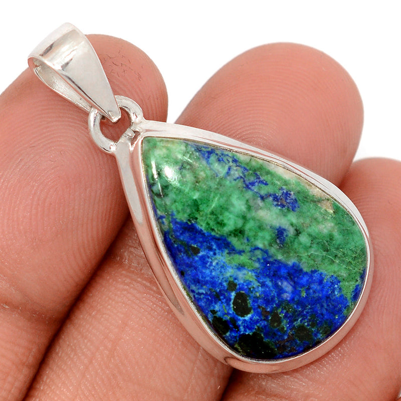 1.6" Azurite In Malachite Pendants - AZUP938