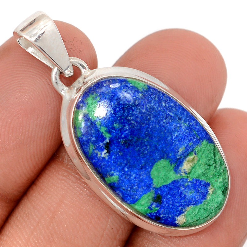 1.6" Azurite In Malachite Pendants - AZUP940