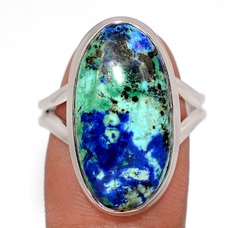 Azurite In Malachite Ring - AZUR279