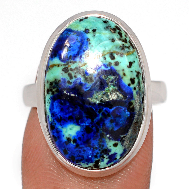 Azurite In Malachite Ring - AZUR281