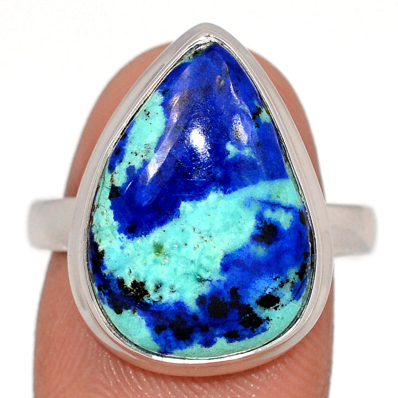 Azurite In Malachite Ring - AZUR282