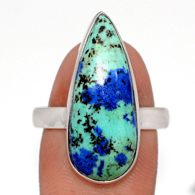 Azurite In Malachite Ring - AZUR284