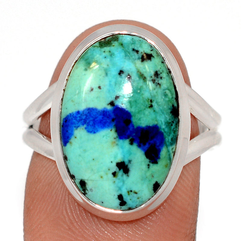 Azurite In Malachite Ring - AZUR288