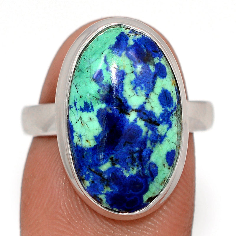 Azurite In Malachite Ring - AZUR295