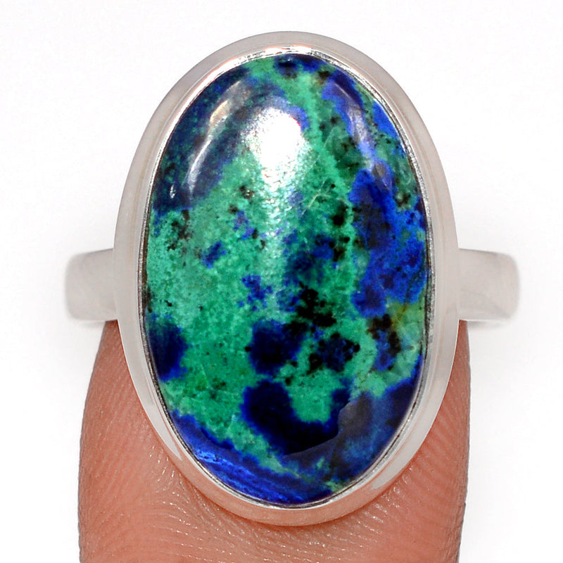 Azurite In Malachite Ring - AZUR297