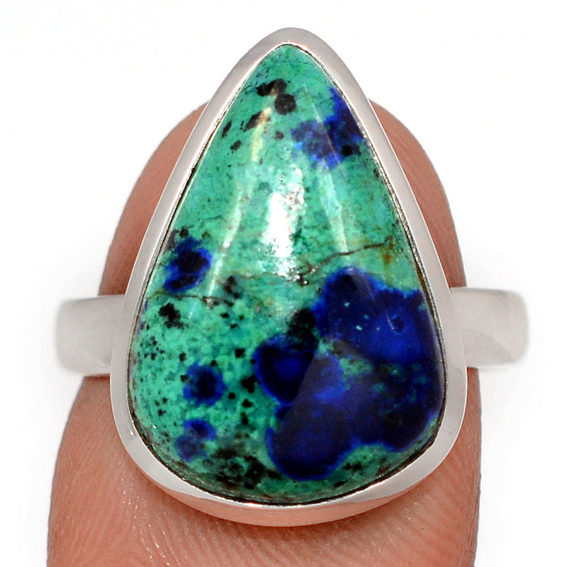 Azurite In Malachite Ring - AZUR298