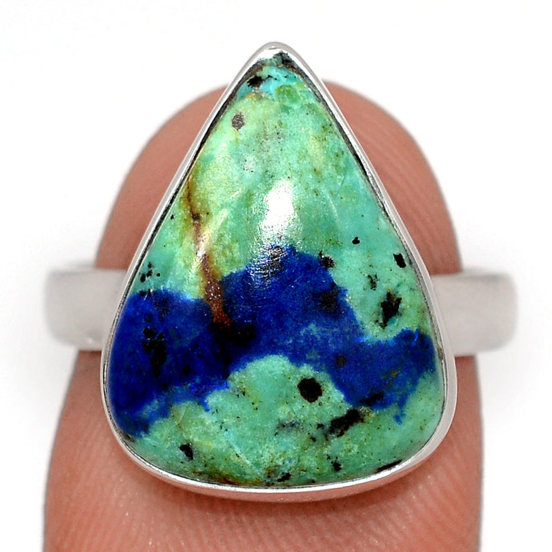 Azurite In Malachite Ring - AZUR299