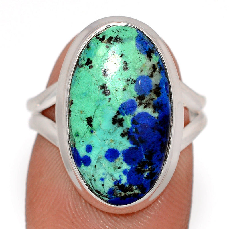 Azurite In Malachite Ring - AZUR302