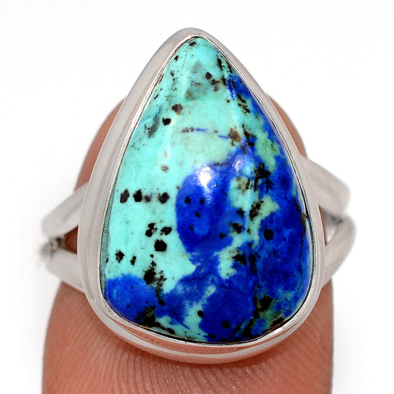 Azurite In Malachite Ring - AZUR305