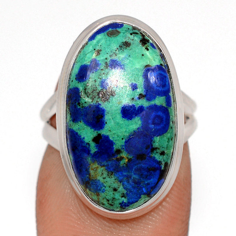 Azurite In Malachite Ring - AZUR308