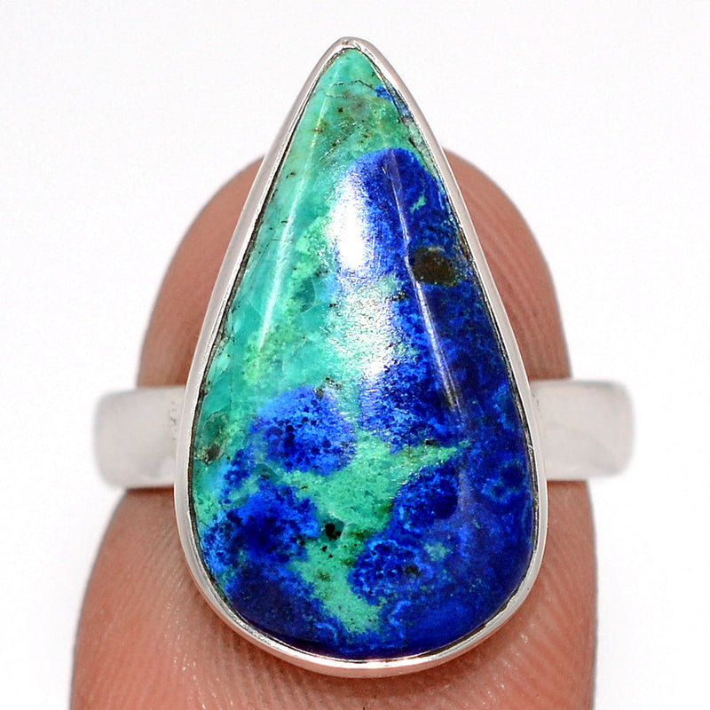 Azurite In Malachite Ring - AZUR314