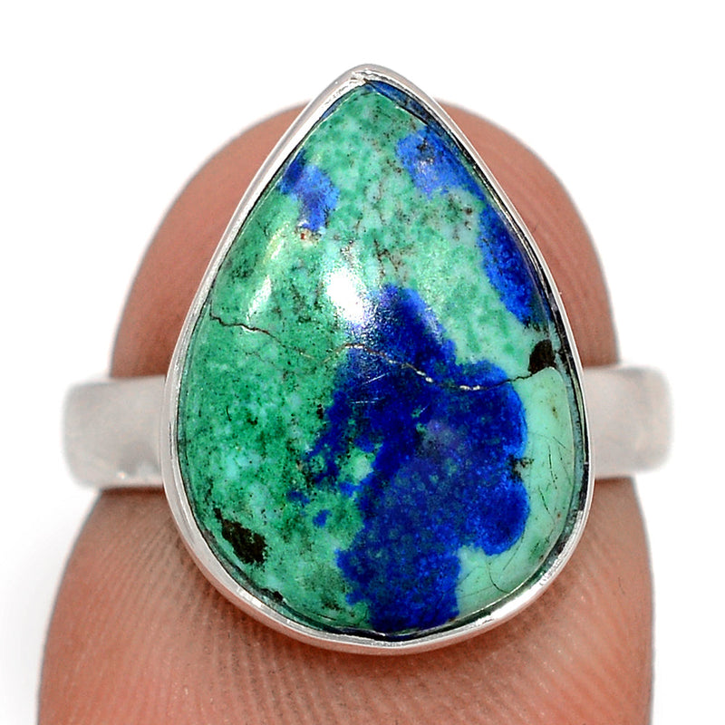 Azurite In Malachite Ring - AZUR318