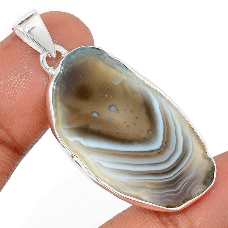 1.8" Botswana Agate Slice Pendants - BASP268