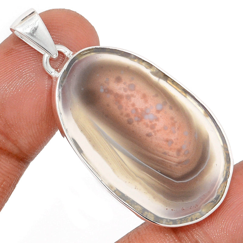 1.8" Botswana Agate Slice Pendants - BASP272