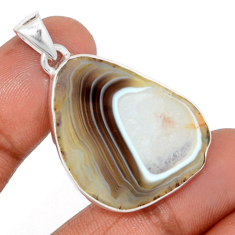 1.6" Botswana Agate Slice Pendants - BASP276