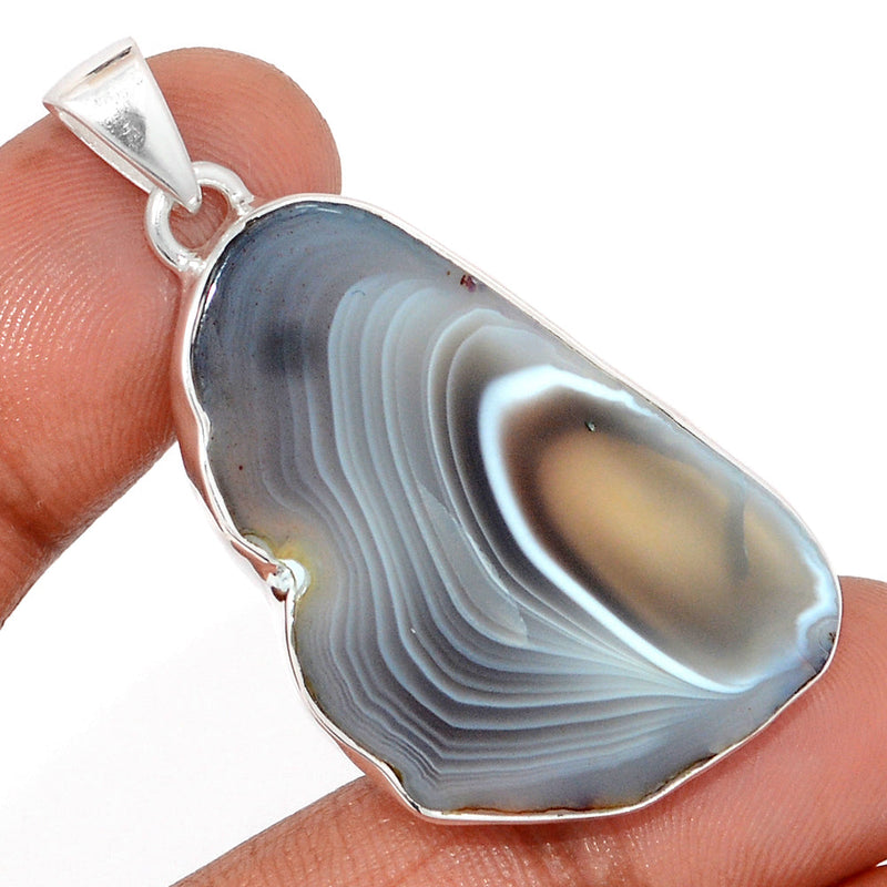 2" Botswana Agate Slice Pendants - BASP280