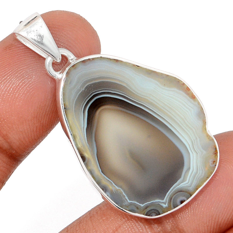 1.6" Botswana Agate Slice Pendants - BASP282