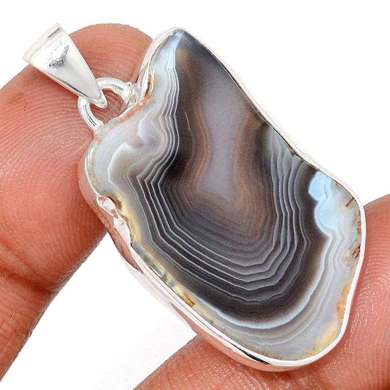 1.6" Botswana Agate Slice Pendants - BASP283