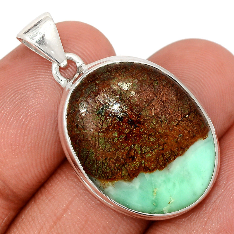 1.3" Boulder Chrysoprase Pendants - BCPP825