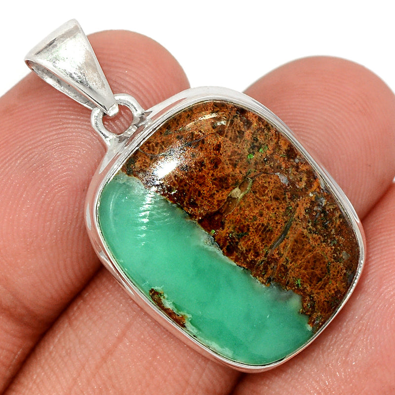 1.5" Boulder Chrysoprase Pendants - BCPP833