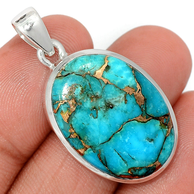 1.5" Blue Copper Tuquoise Pendants - BCTP1448