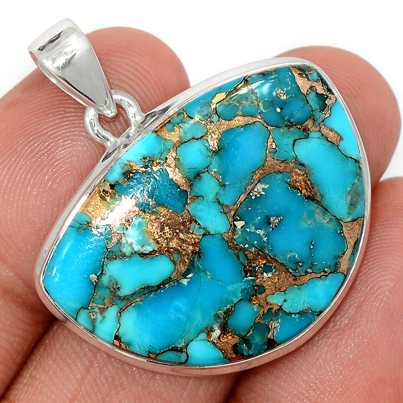 1.5" Blue Copper Tuquoise Pendants - BCTP1450