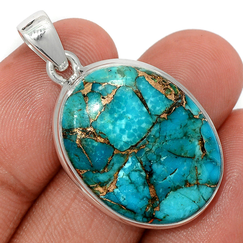 1.5" Blue Copper Tuquoise Pendants - BCTP1451