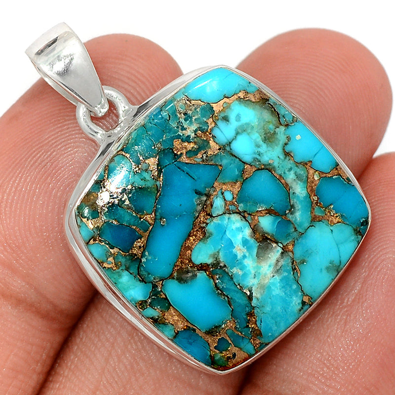 1.5" Blue Copper Tuquoise Pendants - BCTP1457