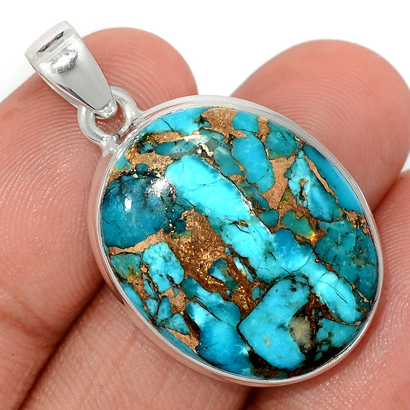 1.5" Blue Copper Tuquoise Pendants - BCTP1462