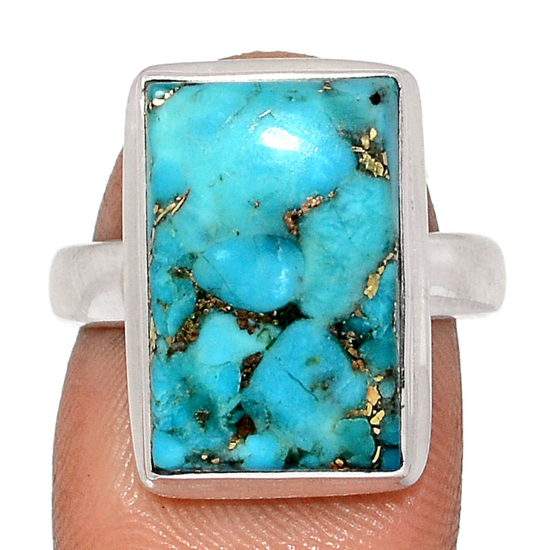 Blue Copper Turquoise Ring - BCTR1769